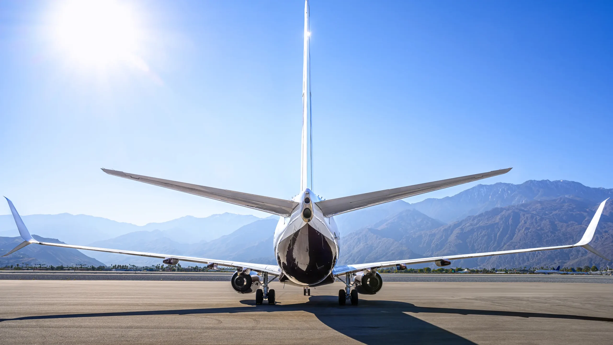 mountain airplane takeoff